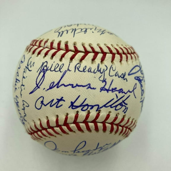Beautiful Negro League Legends Multi Signed Baseball 30 Sigs With JSA COA