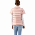 thumbnail image 3 of Martha Stewart Women’s Quilted Down Puffer Vest, Lightweight Short Sleeve Jacket with Pockets, Warm Winter Coat, Cotton Pink, L, 3 of 3