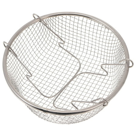 1Pc Frying Basket for Food Kitchen Stainless Steel Fry Basket Silver