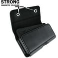 thumbnail image 4 of De-Bin iPhone 12 Pro Max Holster Belt Holder Carrying Case Pouch Belt Clip Loops Built-in Card Holder Magnetic Buttons Perfect Protection for iPhone 12 Pro Max/11 Pro Max/Xs Max Fits Phone w/Case on, 4 of 6