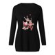 thumbnail image 4 of Blusa informal con estampado de moda sexy para mujer, manga larga, cuello redondo, fruncido Fridja bvmnju3106, 4 of 5