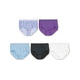 thumbnail image 4 of Hanes Plus Cotton Brief Panties 5-Pack Womens Assorted Colors 11-12 Wicking Soft, 4 of 5