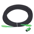 thumbnail image 1 of Unique Bargains 1Pcs 65.6Ft Single Mode Simplex OS2 Fiber Optic Cable LSZH SC/APC-SC/APC Armored Jumper Optical Black with Adapter, 1 of 5
