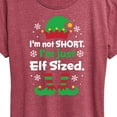 thumbnail image 3 of Instant Message - I'm Not Short Just Elf Sized Funny Christmas - Women's Short Sleeve Graphic T-Shirt, 3 of 6