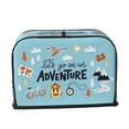 thumbnail image 2 of Xecao Let's Go on an Adventure Print 2 Slice Toaster Cover with Pockets, Small Appliance Cover, Dust and Fingerprint Protection, Machine Washable, 2 of 7