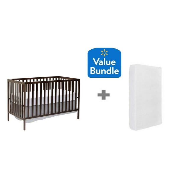 Lit de bébé 4-en-1 Devon Concord Baby + Matelas de lit de bébé - Paquet
