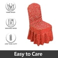 thumbnail image 4 of Fundas para sillas con falda, fundas elásticas para sillas, fundas para sillas de comedor, Protector de silla lavable para fiesta de boda en casa, 4 of 5