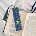 thumbnail image 4 of Kdxio Dinosaur In Space Print Metal Tassel Bookmarks,Perfect Gift for Art Lovers and Bookworms Metal Bookmarks for Women, 4 of 8