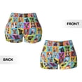 thumbnail image 3 of Rocae Cute Dogs Collage for Women's Quick-Dry Running Shorts,Ladies Active Athletic Apparel Yoga Workout Gym Running Volleyball Spandex Shorts, 3 of 9