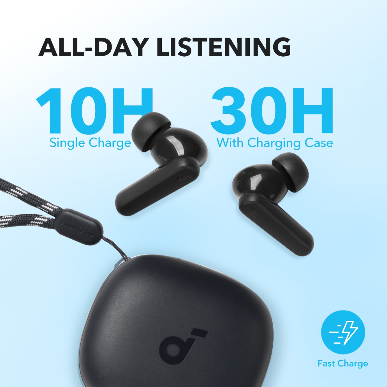Soundcore P25i True Wireless Earbuds, 30H Playtime, IPX5, Black photo 7