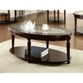 thumbnail image 3 of 19"h Coffee Table In Dark Cherry With Open Bottom Shelf And Wood 48"l X 28"w Finish Turned Legs, 3 of 5