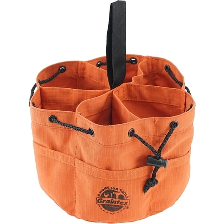 UPC: 0819972028895 | Graintex GB2889 Grab Bag Rust Color Rip-stop Canvas 18 Pockets Drawstring Closure