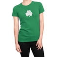 thumbnail image 2 of SCREEN PRINTED Ladies Shamrock T-Shirt St Patrick's Day Womens Tee Irish Green Distressed, Medium, 2 of 3