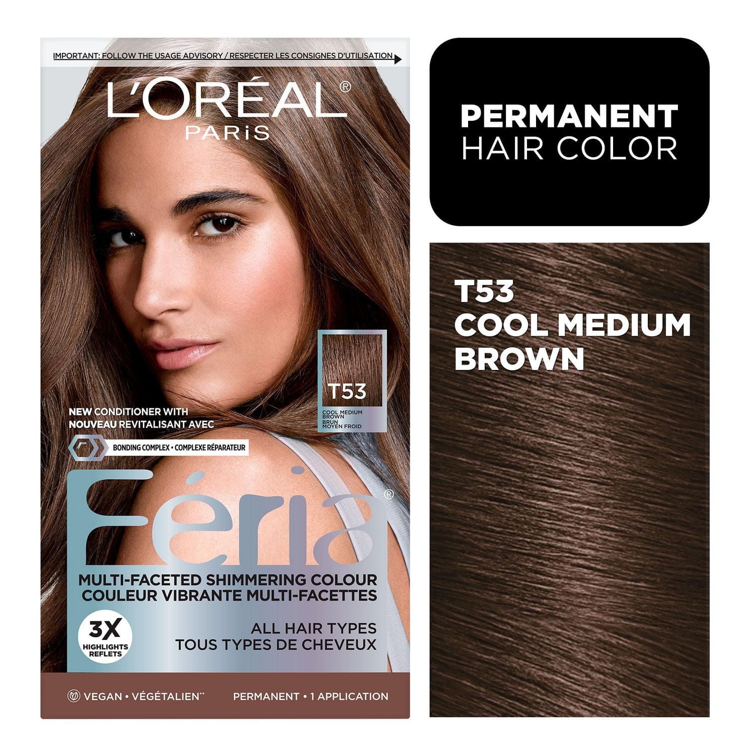 L'Oréal Paris Feria, Permanent Hair Dye, 1 Application