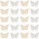 thumbnail image 1 of 80 piezas de dijes de mariposa de filigrana de 2 colores, colgantes de mariposa de latón, colgantes de mariposa de plata dorada, 1 of 7