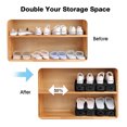 thumbnail image 2 of 10PACK Shoe Slots Organizer for Closet Organization, Adjustable Shoe Stacker Space Saver,Double Layer Shoe Rack Organizer Holder - Black, 2 of 7