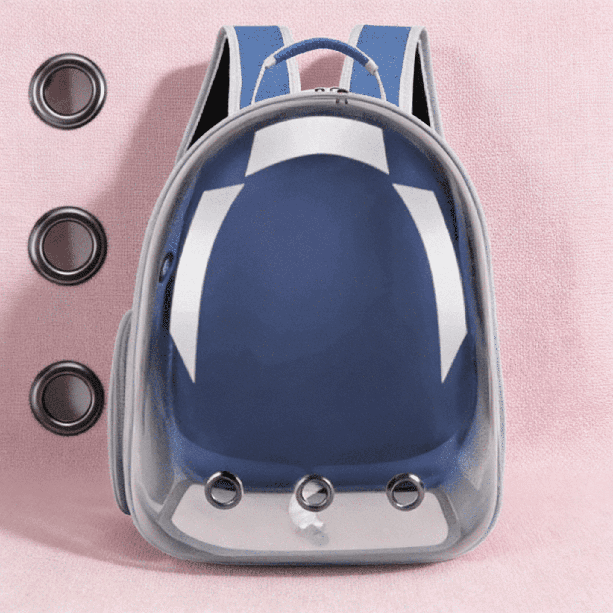 GASTROPOD 2026 New Cat Carrier,Anxiety-Relieving Transparent Window Cat Backpack,Comfortable 360°Breathable Mesh Cat Backpack Carrier,Expandable Space Cat Bag for Travel, Outdoor, Vet Visits, Blue