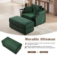 thumbnail image 3 of Euroco Multi-Functional Recliner Chair with Movable Ottoman, Hidden Storage Armrests, USB Ports, Cup Holders & Phone Stand, Corduroy Upholster, 3 of 6