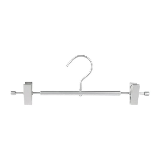 Percha para pantalones, organizador de armario, gancho giratorio, percha multifunción para jeans Plata