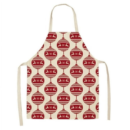 

Christmas Apron Adult Santa Claus Linen Apron Xmas Holiday Decorative Costume Accessory