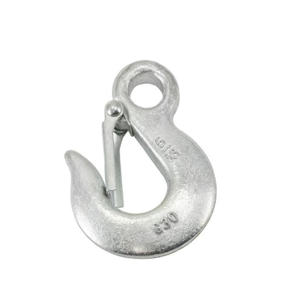 TC International 37421 0.25 in. G30 Eye Safety Slip Hook with Safety Latch - Pack of 2