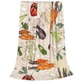 thumbnail image 2 of Fotbe Cute Vegetables Manta de Franela Acolchonada con Estampado, Súper Suave y Esponjosa, Extra Grande para Sofá, Cama, Uso Todo el Año-50"x40", 2 of 7