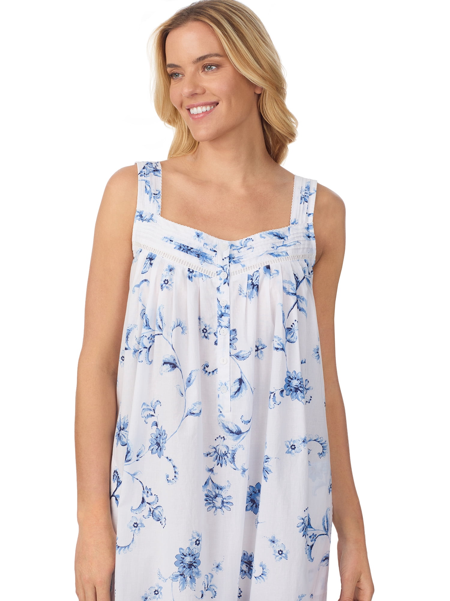 Aria Women's Lightweight Cotton Woven 50" Ballet Nightgown, Sizes XS-5X