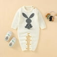 thumbnail image 5 of GYRATEDREAM 0-24M Baby Boy Girl Knitted Romper Outfits Infant Sweater Long Sleeve Jumpsuit Overalls One-piece Bodysuit Outerwear, 5 of 7