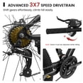 thumbnail image 3 of 26 Inch Mountain Bike 21 Speed for Adults & Teens, High Carbon Steel Frame, Front Suspension, Dual Mechanical Disc Brakes, 26x2.125 Tires, Unisex Trail & City Bicycle, 3 of 10