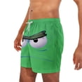 thumbnail image 5 of BRGZLK Men's Swim Trunks Summer 2026 Funny Print Casual Elastic Waist Drawstring Quick Dry Lightweight Breathable Swimming Board Shorts Green XXL, 5 of 5
