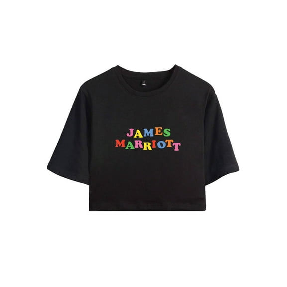 James Marriott Merch Logo Crop Top Fashion Graphic T-shirt Women Girl Short Sleeve