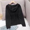 thumbnail image 6 of Duoif Lightweight Jacket Women, Women's Thin Knitted Cardigan - Loose Openwork Sun Jacket Jackets for Women Black M, 6 of 7