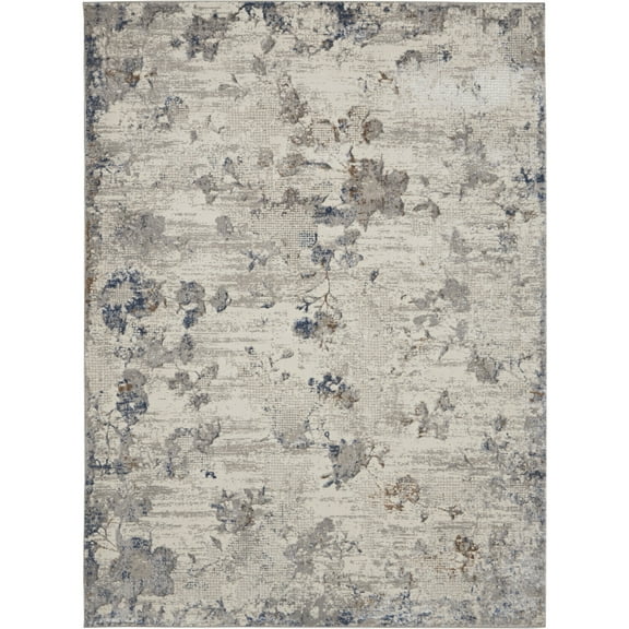 Nourison Royal Terrace Indoor Area Rug - 5'3" x 7'3" Ivory/Grey