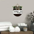 thumbnail image 2 of Eveokoki 12" The Laundry is Looking at Me Dirty Again Sign Rustic Wooden Plaque Wreaths for Laundry Room Wall Door Funny Decor Vintage Hanging Sign for Wash House Farmhouse, 2 of 5