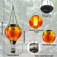 thumbnail image 4 of Hot Air Balloon Solar Lantern with Flickering Flame Lights，Hanging Solar Lanterns Outdoor Lights ，Waterproof Lanterns Garden Patio Yard Party Decor (Yellow), 4 of 7