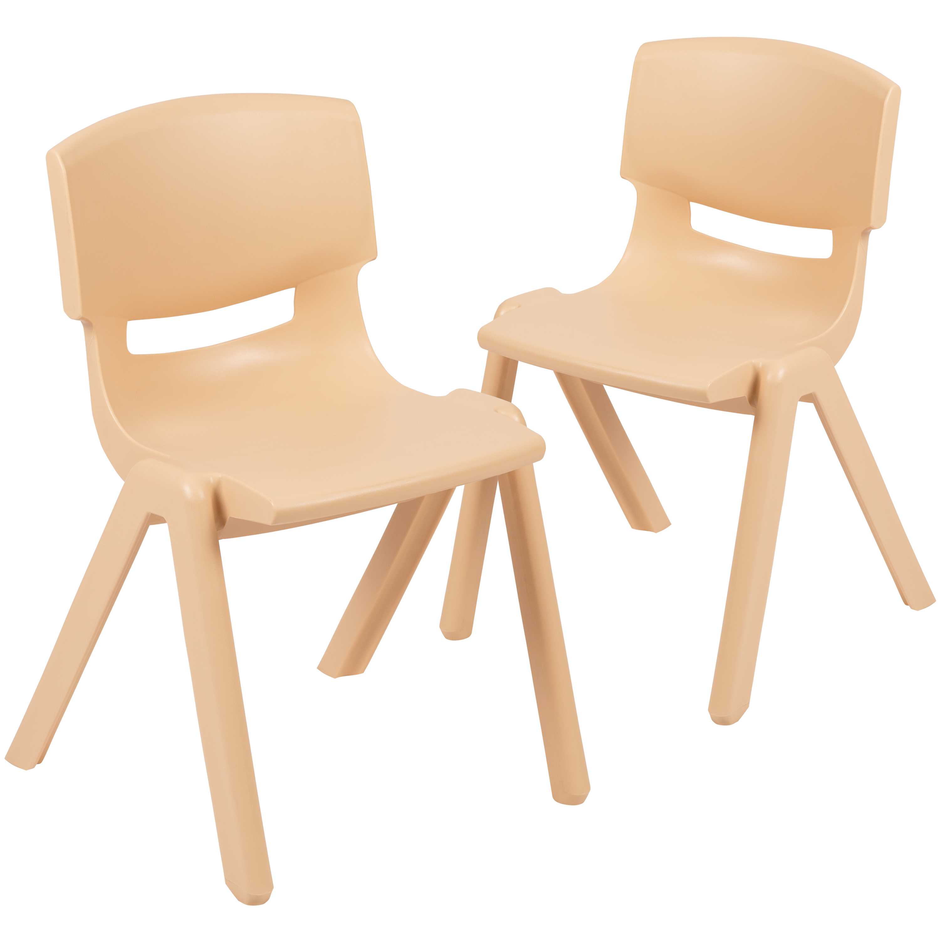 Flash Furniture 2 Pack Natural Plastic Stackable School Chair with 13.25" Seat Height - image 3 of 13