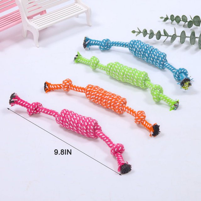 Pet Knot Toy For Dog & Cat, Various Cotton Rope Interactive Dog Chew Toys, Random Color