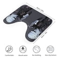 thumbnail image 2 of Pinhead U-Shape Rug, Ultra Soft Washable Toilet Mat, Non Slip Absorbent Bath Rug Water Absorbent for Bathroom, 2 of 8