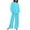 Blue, variant on Lindreshi Plus Size 2 Piece Outfits for Women Women's Summer Suit Fashion Short Printing Color Trousers Casual Two-Piece Suit