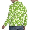 thumbnail image 6 of Wukai Green White Flowers Print Men Hoodies Fleece Sweatshirts Long Sleeve Sweaters Pullover Fall Outfits Winter Clothes-Small, 6 of 7