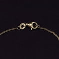 thumbnail image 3 of Five Stone Station Link Bracelet for Women | 2MM Round Lab Created Moissanite Bezel Set Cable Link Chain Bracelets | 14K Yellow Gold Over Sterling Silver (0.15Ctw)-7.5 Inch, 3 of 8