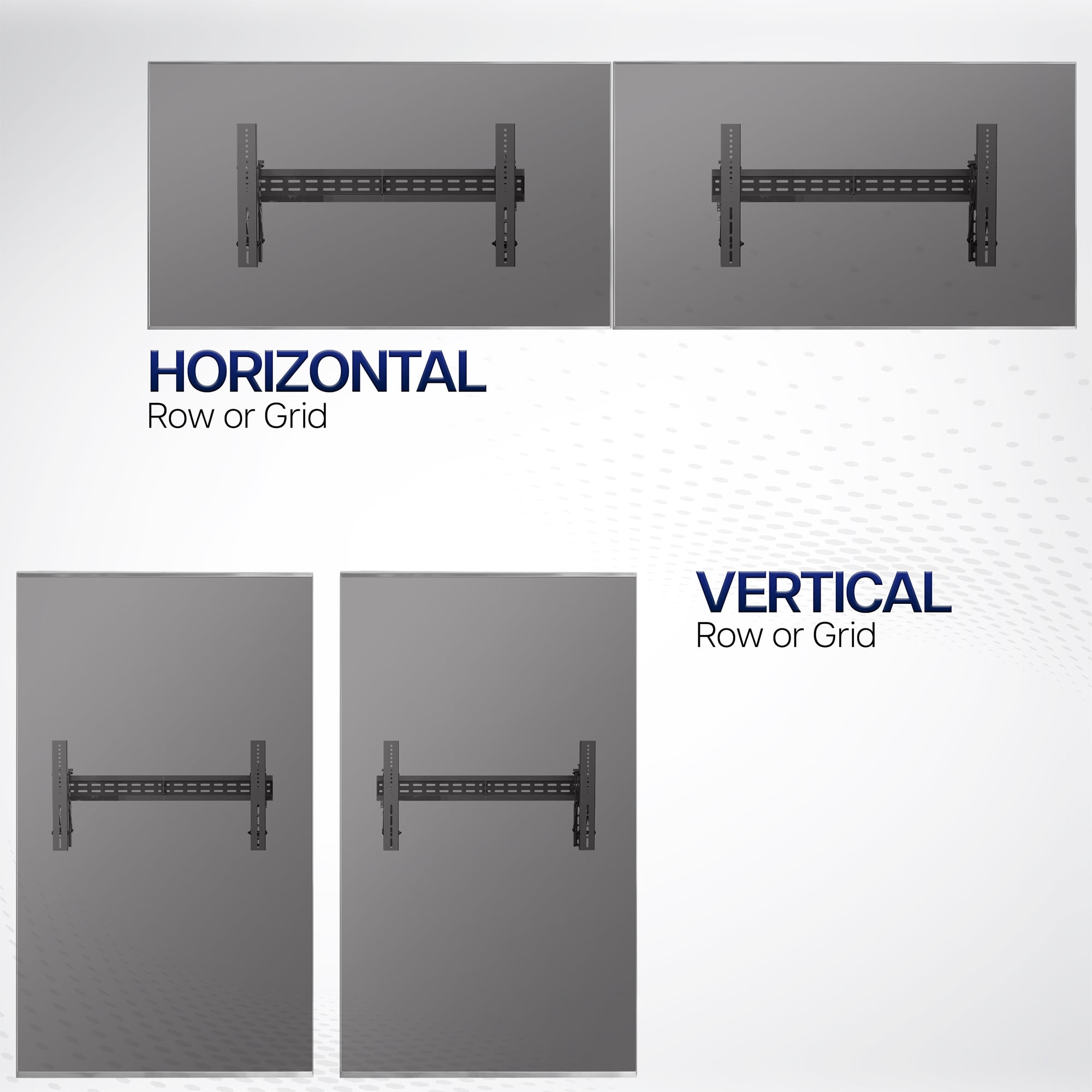 VIVO Pop-Out Video Wall Mounts, Fits 2 TV Screens 37 to 90 inches, 2 Mounts