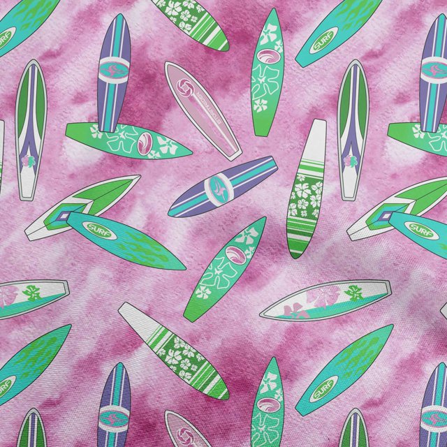 oneOone Cotton Silk Medium Pink Fabric Beach Sewing Craft Projects Fabric Prints By Yard 42 Inch Wide