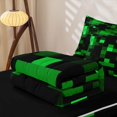 thumbnail image 5 of Erosebridal Pixel Plaid Zipper Twin Comforter Sets with Fitted Sheet and 2 Pillowcases,Teens Video Games Zipper Bedding Set For Boys,Black Reversible,4 Pieces, 5 of 7