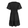 thumbnail image 5 of Bodycon Summer Dresses For Women, Eyelet Easter Dress Embroidery Lace V Neck Flutter Sleeve Boho Tunic Beach Wedding Guest Dresses Green Shirt Women Golf Dress (M, Black) ZMTing, 5 of 5
