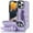 Purple, variant on Nalacover Slim Case for iPhone 7 / iPhone 8 / iPhone SE 2022 & 2020, Adjustable Wristband Hand Strap Three Gears Kickstand Cover, Premium PU Leather Shockproof Non-Slip Case, Black