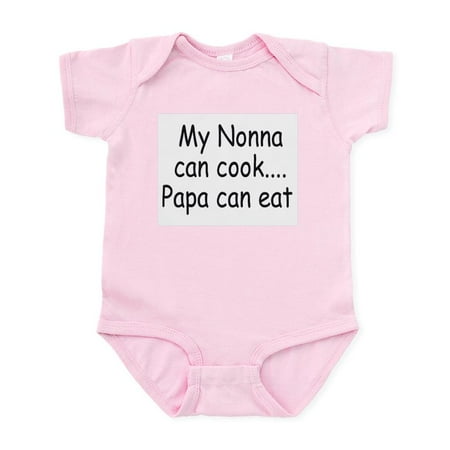 

CafePress - Nonna Can Cook Papa Can Eat Infant Bodysuit - Baby Light Bodysuit Size Newborn - 24 Months
