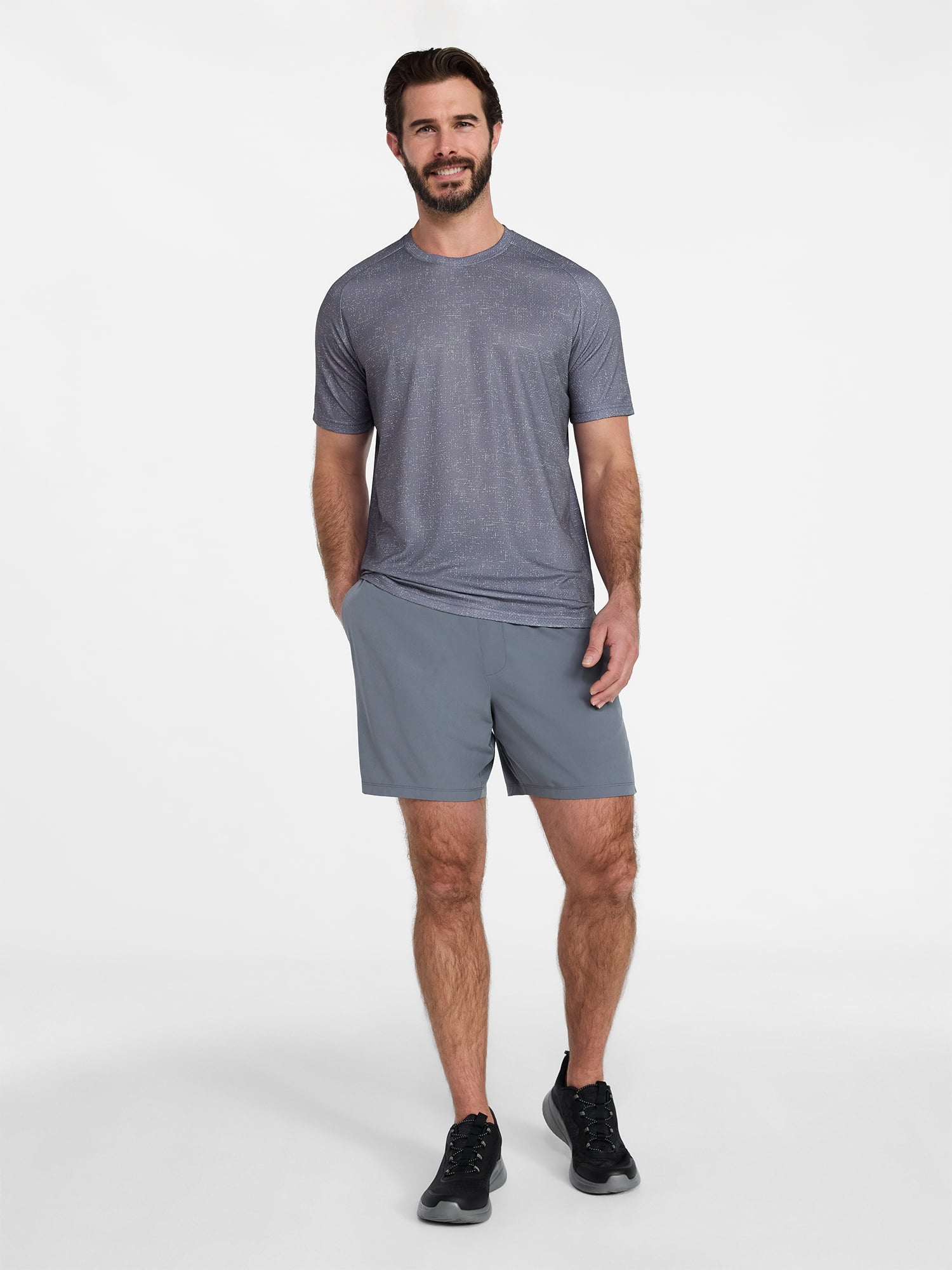 Athletic Works Men's and Big Men's DriWorks Mesh Tee with Short Sleeves, Sizes XS-5XL