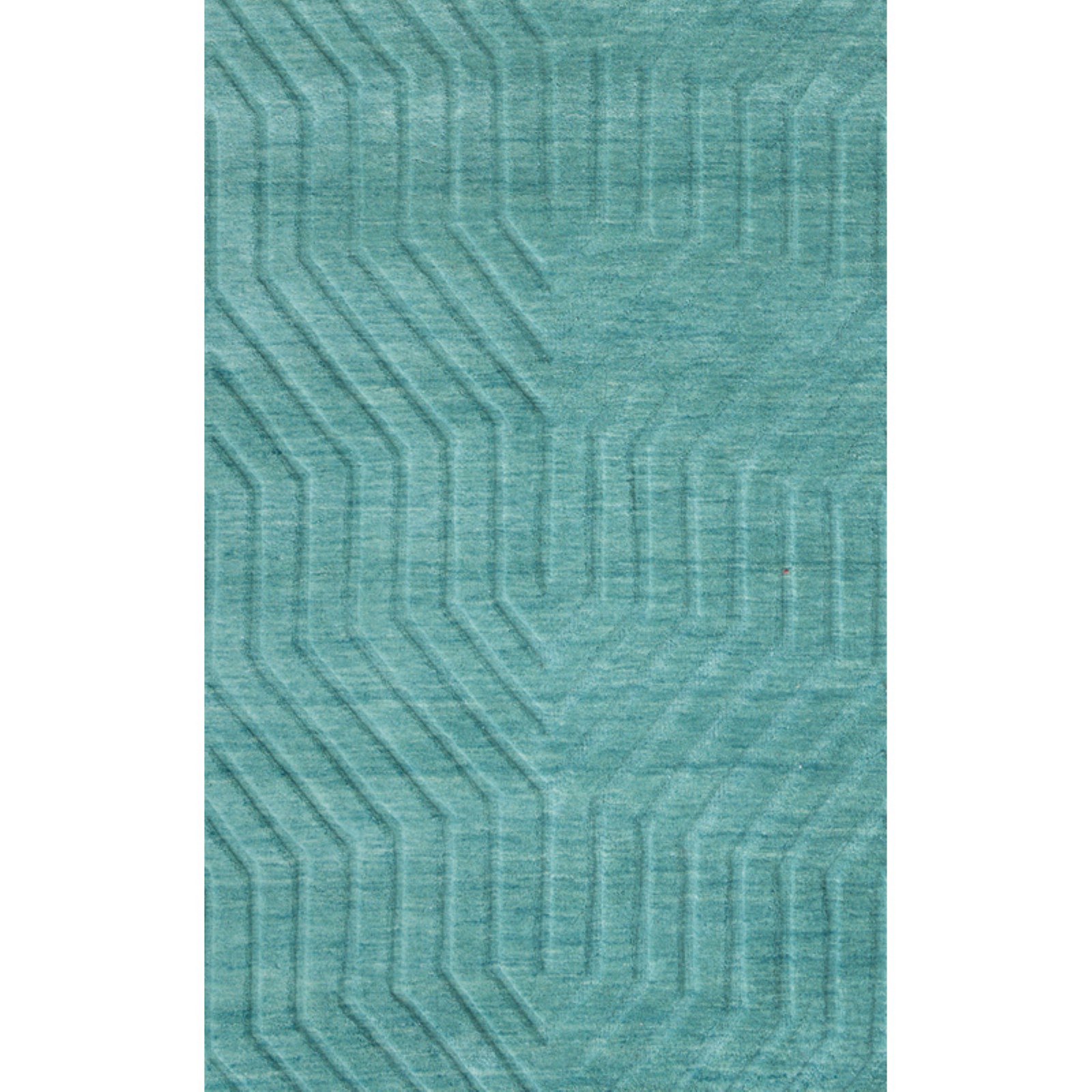 Technique 8' x 10' Solid Blue/Dark Teal Hand Loomed Area Rug - image 3 of 4