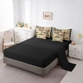 thumbnail image 5 of Feelyou Tribal Western Country Fishing Twin Bedding Sets for Men Boys, Vintage River Animal Bedding Comforter Set, Brown Green, Black Reversible, 7pcs, 5 of 7